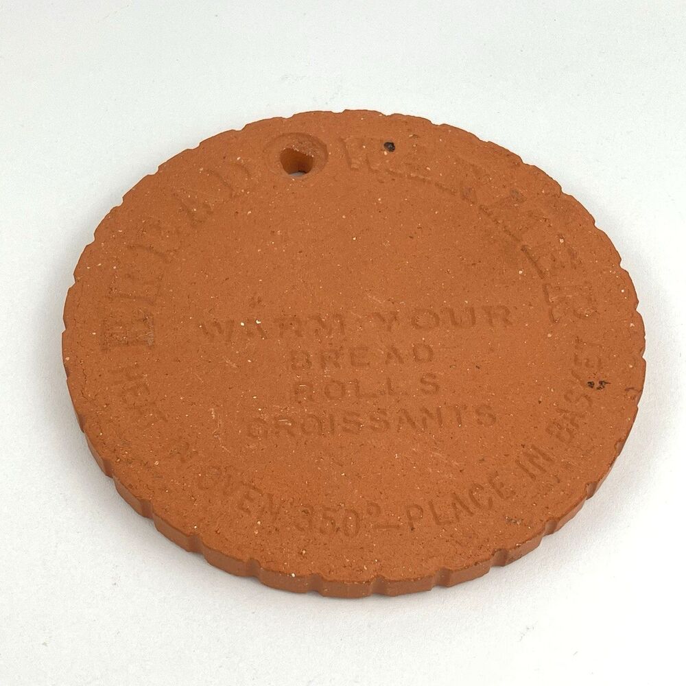Round Terra Cotta 5" Bread Warmer Vintage 1980s Bread Lover Baker